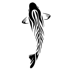 Black And White Stencil Koi Fish Design Tribal Koi Fish Vinyle Diecut Decalque Voiture Camion Fenetre Etsy Tribal Animal Tattoos Tribal Animals Koi Fish