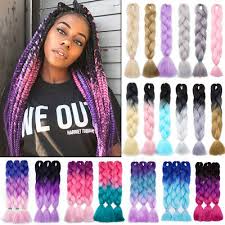How to french braid hair with extensions. Ombre Pink Jumbo Braids French Braiding Hair Extension Hair Peice Real Long O3 6 41 Picclick