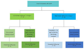 flow chart of the different patients group according to c