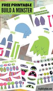 Build A Monster Free Printable Activity For Kids Printable Activities For Kids Monster Crafts Monster Craft