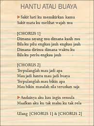 Sakit hatiku memikirkan kamu sakit mataku melihat wajahmu. Fuzaini Imple Life Lirik Lagu Hantu Atau Buaya Notes Version