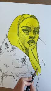 “Panther” painting process by Polina Bright