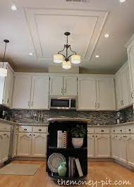 Updating A Fluorescent Box Light With Led Lighting Decorative Molding Kitchen Remodel Kitchen Cabinets Makeover Kitchen Renovation