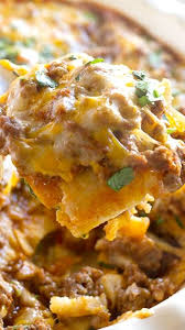 Beef Enchilada Casserole Enchiladas Without All The Work Family Friendly And Done In Under 30 Min Recipes Mexican Food Recipes Enchilada Casserole Recipes