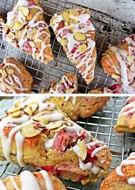 Strawberry Rhubarb Almond Scones Floating Kitchen Recipe Strawberry Rhubarb Scones Breakfast Treats