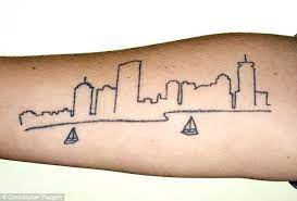 Boston skyline temporary tattoo sticker (set of 2). Article 0 1c75331a00000578 836 634x429 Jpg 634 429 Boston Tattoo Tattoos Boston Skyline Tattoo