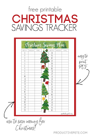 What is a good budget for christmas gifts? Free Printable Christmas Savings Plan Tracker You Can Customize Productive Pete