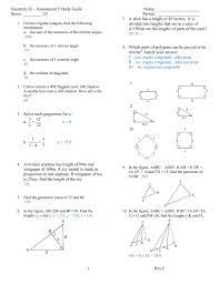 The test supervisor will announce the start and end of each section. Geometry Unit 5 Exam