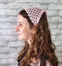 Crochet Bandana Pattern, Gloria Kerchief Shawl Shawlette Pattern, Head  Cover Pattern, Triangle Pattern Church Veil for Girls