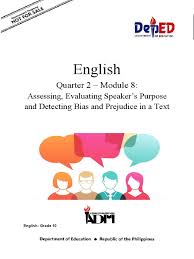 Maybe you would like to learn more about one of these? English10 Q2 Mod8 V3 Bias Educational Assessment