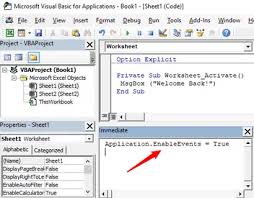 Vba Worksheet Activate And Deactivate Event In Excel 2019