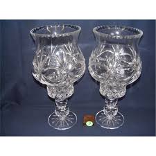 Waterford crystal, waterford crystal gifts, lamps and waterford crystal chandeliers. 2 Piece Waterford Not Marked Crystal Hurricane Candlestick Holders 11