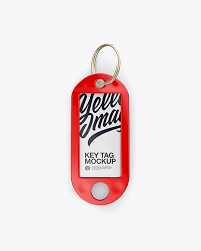 Chewing gum packaging mockup provided in psd photoshop format where you can easily customize it to showcase your own design using smart objects. Glossy Key Tag Psd Mockup Top View