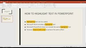 How To Highlight Text In Microsoft Powerpoint Youtube