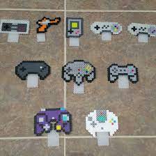 Video Game Cupcake Toppers Video Game Cake Toppers Custom Etsy Perler Beads Designs Perler Bead Templates Perler Bead Patterns