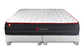 Matelas 160 x 200 cm (493). Ensemble Double Sommier Matelas Boost Ressorts Ensaches Et Memoire De Forme 160x200