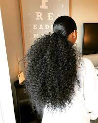 Pin By Leshaa L On Natural Hair Styles Hair Ponytail Styles Curly Weave Hairstyles Big Ponytail