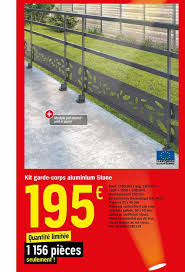 Check spelling or type a new query. Offre Kit Garde Corps Aluminium Stone Chez Brico Depot