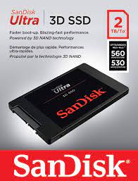 Sandisk ssd 2 tb ultra 3d 560mb/s read 530mb/s write solid state drive new ct. Sandisk Ultra 3d Ssd Interne Festplatte 2 Tb Schwarz Amazon De Computer Zubehor