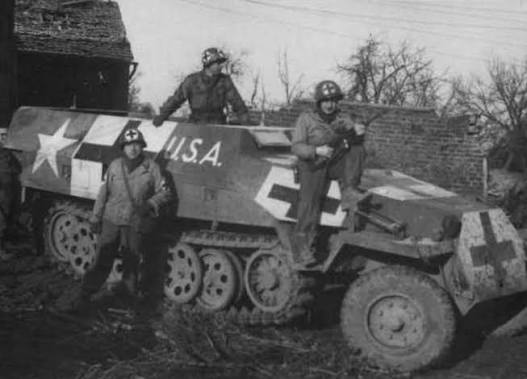 German armor in American service. _ (Slide 1) Captured Hummel photographed  by Russel Lockwood of Company H, 115th Infantry Regiment, 29th Infantry  Division. It is not fully clear if any element of