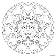 Maybe you would like to learn more about one of these? Coloriage Mandala Avec Des Coeurs Et Fleurs Dessin St Valentin A Imprimer
