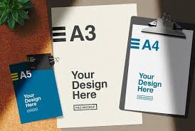 A3 A4 A5 Clipboard Mockup Flyer Mockup Flyer Brochure Template