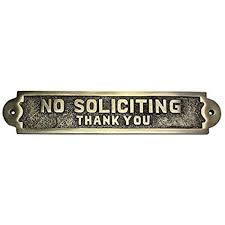 Maybe you would like to learn more about one of these? Best Large No Soliciting Brass Door Sign Adonai Hardware