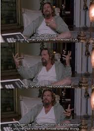 The big lebowski is a 1998 film about an amiable unemployed slacker, the dude, and his close friends, all fond of their nights at the local bowling alley, who are drawn into a chandleresque plot involving the missing younger wife of a millionaire namesake. Pin On Unforgettable Films