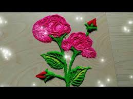 Rose Flowers Rangoli Happy New Year Flower Rangoli 2019 Youtube Flower Rangoli Rose Flower Flowers
