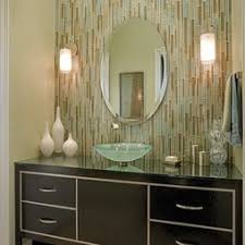Vertical Glass Tile Design Ideas Pictures Remodel And Decor Contemporary Bathroom Contemporary Bathrooms Bathroom Decor