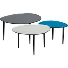 Cb2 Lucent Nesting Table Set Of Three Coffee Table Nesting Tables Modern Side Table
