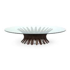 Never miss new arrivals matching exactly what you're looking for! Traditional Coffee Table 76 0354 Niemeyer Christopher Guy Tempered Glass Mahogany Base Round