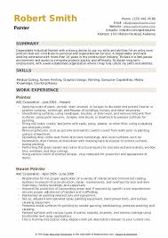 painter resume samples qwikresume