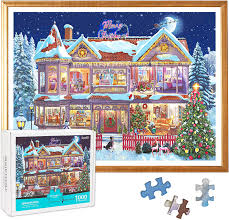1000 piece puzzles for adults and kids that are ideal for framing and gluing to display upon completion! Amazon Com Jigsaw Puzzles For Adults 1000 Piece Puzzles 30 20 Large Size Carnival Christmas Eve Large Puzzle Game Artwork Educational Intellectual Decompressing Fun Game For Kids And Adults Toys Games