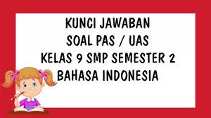Soal uas bahasa indonesia kelas 8 semester 2 kurikulum 2013. Soal Uas Bahasa Indonesia Kelas 9 Smp Mts Semester 2 Dan Kunci Jawaban Pilihan Ganda Essay Tribun Pontianak