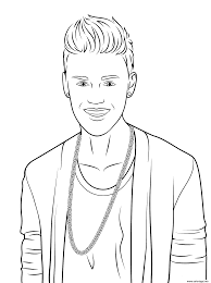 Coloriage Justin Bieber Celebrite Star Dessin Celebrite A Imprimer