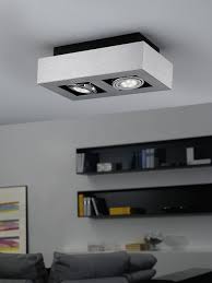 eglo lighting loke led double brushed aluminium gu10 wall ceiling light eglo adjustable lamps favorite lighting