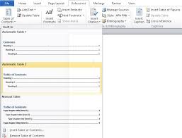 The table has no vertical lines. Table Of Contents Formats Table Of Contents 15 Writers