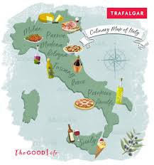 A culinary map of the world showing the most popular dish/meal/food for each country. Culinary Adventure An Italian Food Map The Real Word Blog