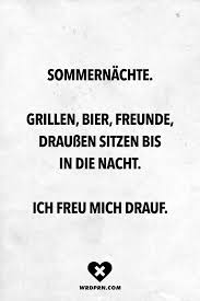 Visual Statements Sommernachte Grillen Bier Freunde Draussen Sitzen Bis In Die Nacht Ich Freue Mich Dr Sommer Spruche Visual Statements Vorfreude Spruche