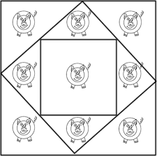 There is no requirement to use thin pencil lead, but there is something as an accepted definition of a line. Math Stumper Use Two Squares To Make Separate Pens For Nine Pigs