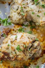 Season chicken thighs on all sides with garlic powder and onion flakes. Baked Boneless Chicken Thighs Spoonful Of Flavor
