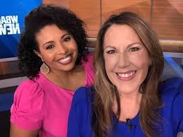 I went straight… she went curly…. We're trying to bring the sunshine