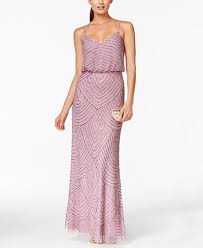 Adrianna Papell Spaghetti Strap Beaded Blouson Gown Bridesmaids Women Macy S Sparkly Bridesmaid Dress Dusty Rose Bridesmaid Dresses Dusty Rose Dress