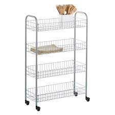 Cold storage vs hot storage. Rolling Cart Silver 4 Tier Slim Rolling Cart The Container Store