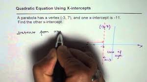 How do you calculate vertex? Given Vertex And A X Intercept Find Other X Intercept Of Parabola Youtube