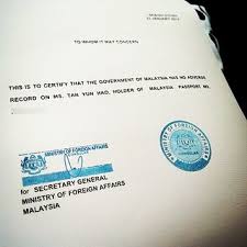 The malaysian certificate of good conduct? Malaysia Certificate Of Good Conduct Collection