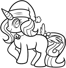 How To Draw A Christmas Unicorn Step By Step Christmas Stuff Seasonal Free Online Drawing Tutorial Unicorn Drawing Christmas Unicorn Unicorn Coloring Pages
