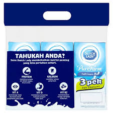 Susu ini mengandung protein, karbohidrat, dan juga lemak meski kandungan kalori tinggi, tetapi tidak perlu takut mengonsumsi susu full cream. Dutch Lady Pure Farm Uht Full Cream Milk 3 X 1l Tesco Groceries