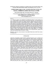 Cyber crime is the flip side of cybersecurity — a huge spectrum of damaging and illegal activity carried out using computers and the the us department of justice identifies three types of cyber crime in situations where want to learn more about cyber security threats? Pdf Cybercrime In Malaysia An Exploratory Study Of Social Commerce Users And Fraud Victims